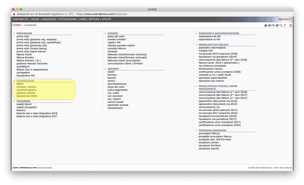 CgWeb Gestione Anticipi