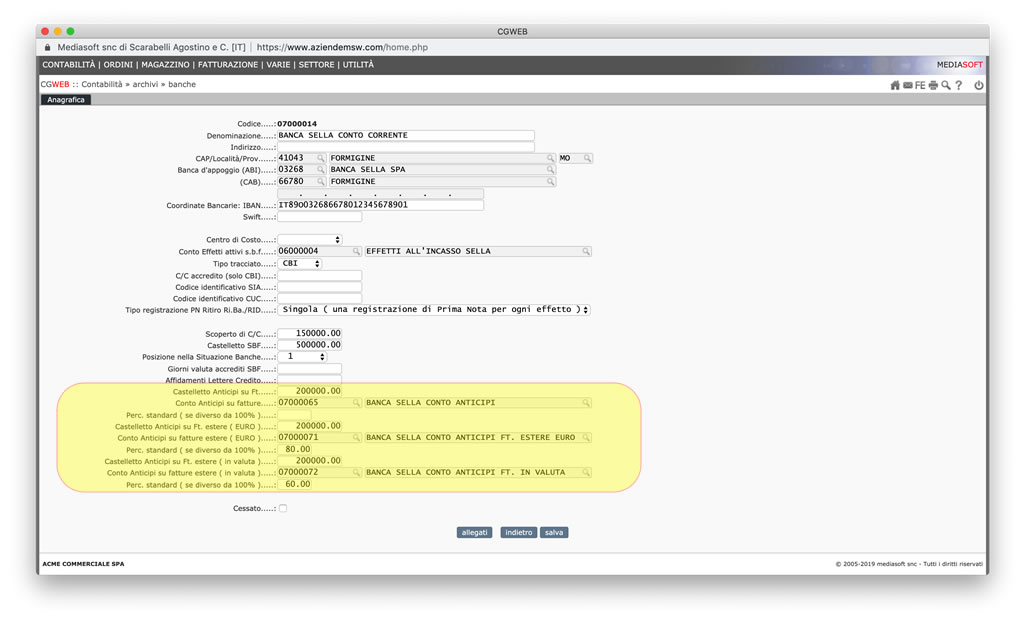 CgWeb Gestione Anticipi